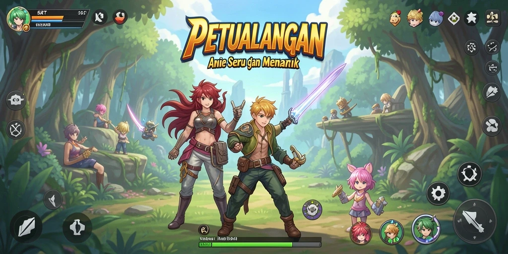 Tampilan seru gameplay 5RT yang penuh aksi dan warna.