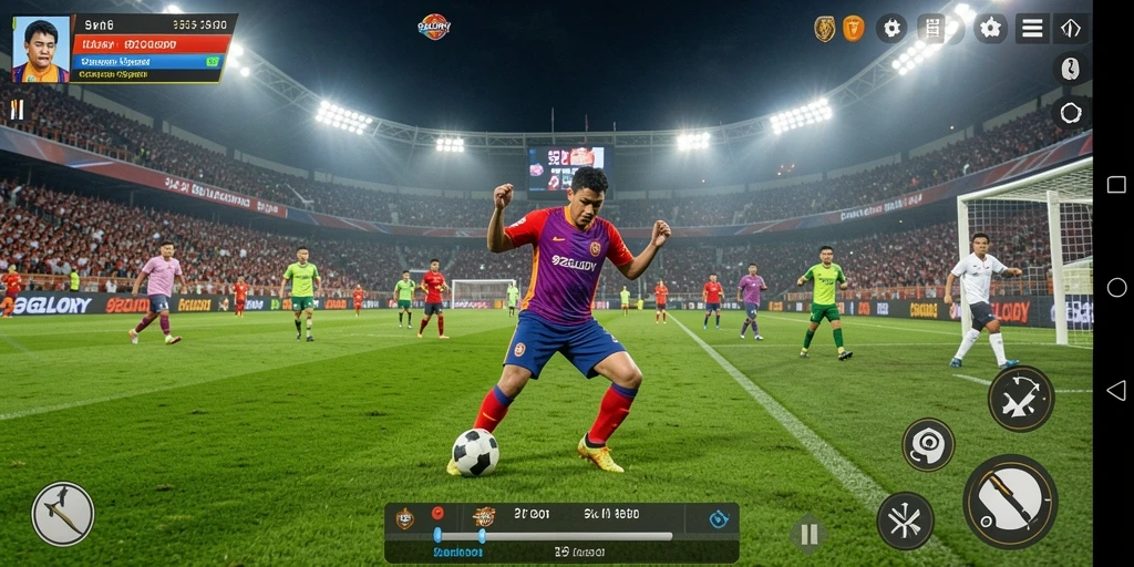 Screenshot gameplay <strong>92GLORY</strong> menampilkan aksi seru dalam cabang olahraga.