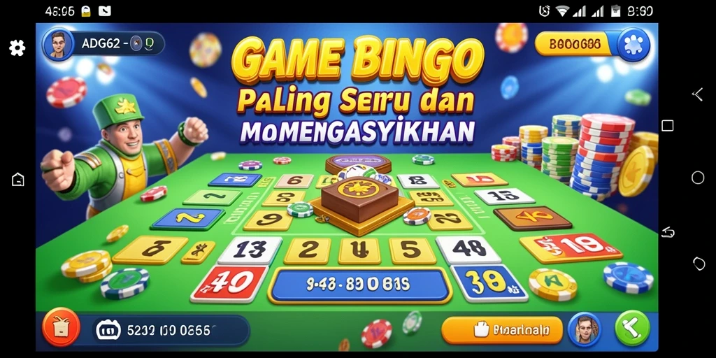 Screenshot gameplay ADG62 yang menampilkan keseruan bermain Bingo.