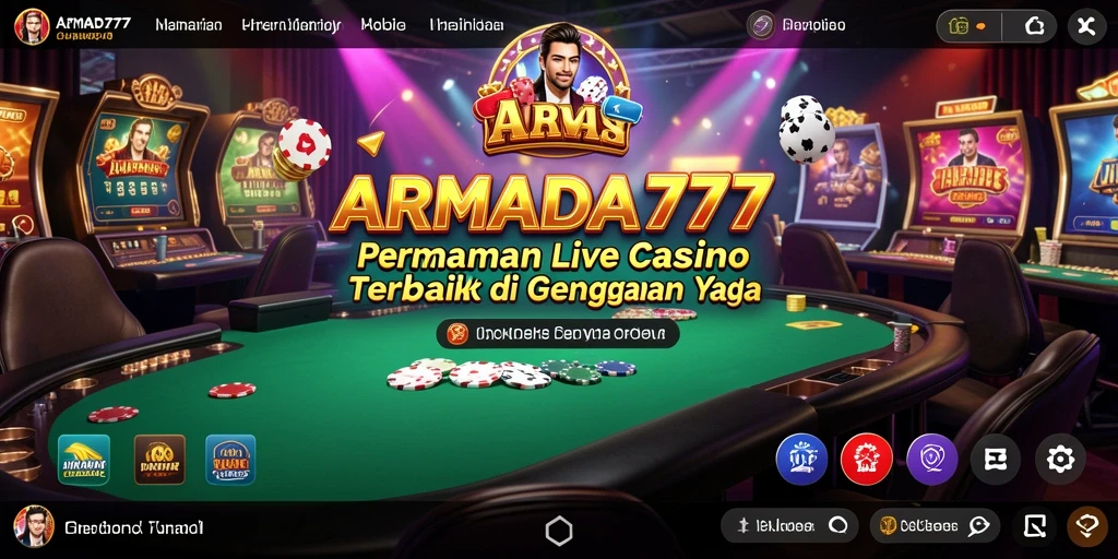 Tampilan gameplay Live Casino di ARMADA777 dengan dealer profesional.