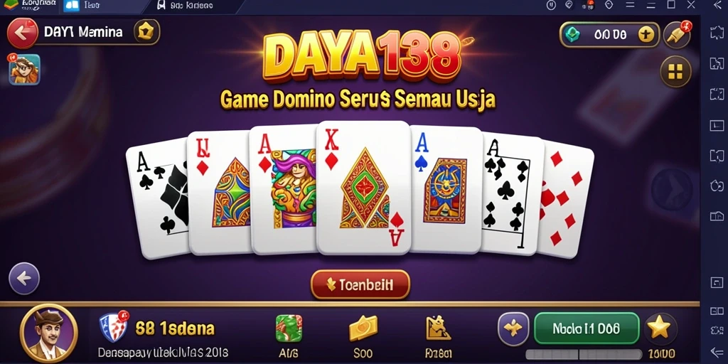 Screenshot utama DAYA138 menampilkan gameplay seru Domino.