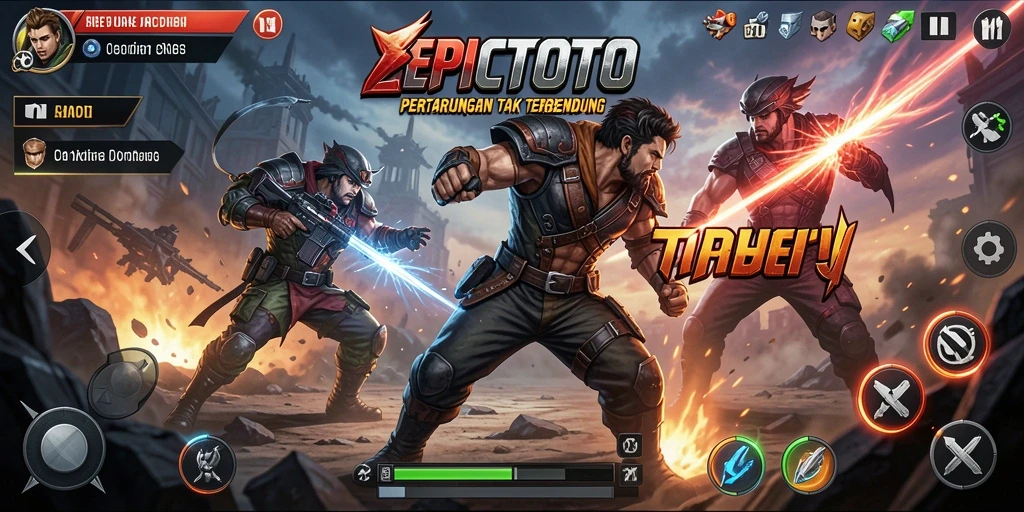 Gameplay Action intens di EPICTOTO dengan pertarungan seru.