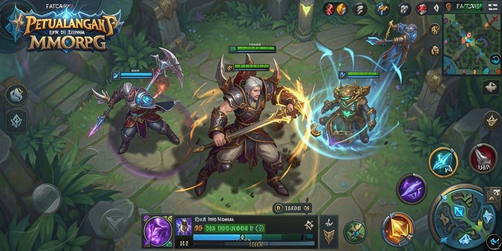 Gameplay FATCAI99 yang menampilkan petualangan epik dalam dunia MMORPG.