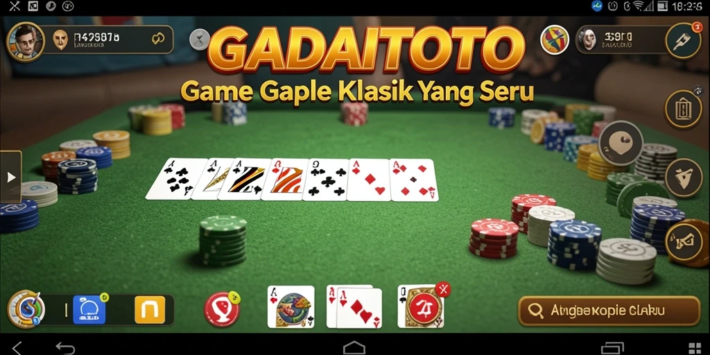 GADAITOTO menampilkan gameplay Gaple yang seru dan interaktif.