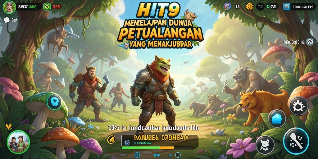 Screenshot utama menampilkan karakter menjelajahi dunia petualangan yang menakjubkan.