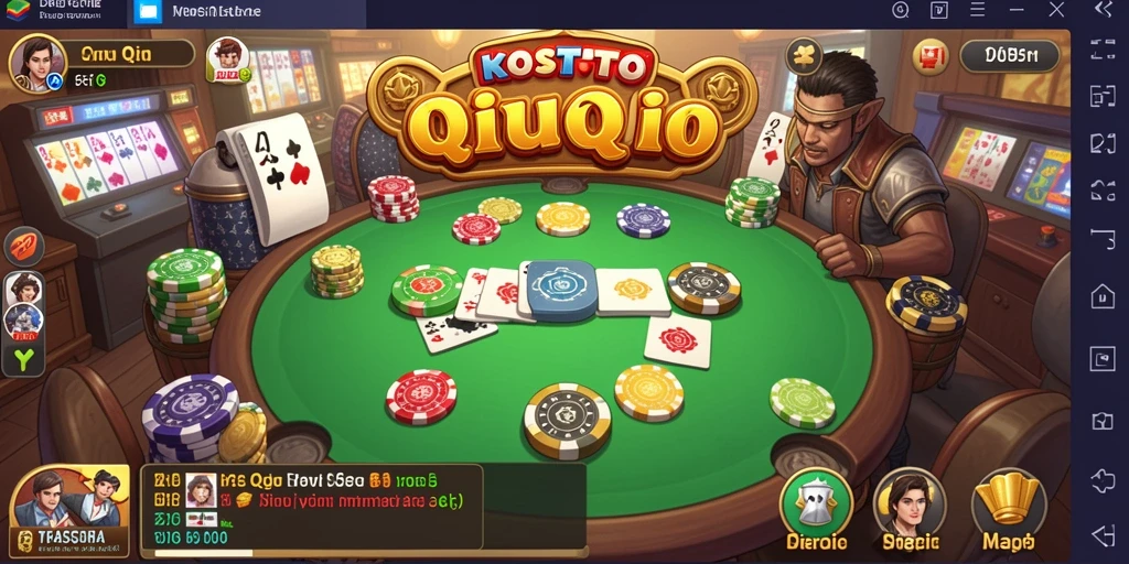 Tampilan gameplay QiuQiu yang mendebarkan dan interaktif.