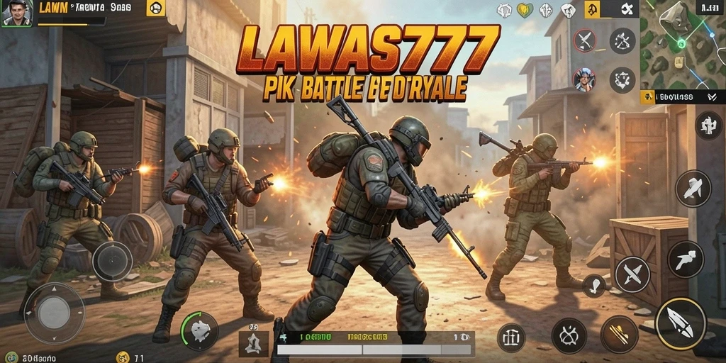 Gameplay LAWAS777 yang intens dalam pertempuran Battle Royale.