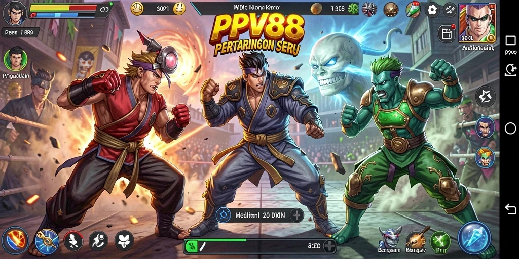 Tampilan mendebarkan dari pertarungan dalam PPV88 dengan aksi yang intens.