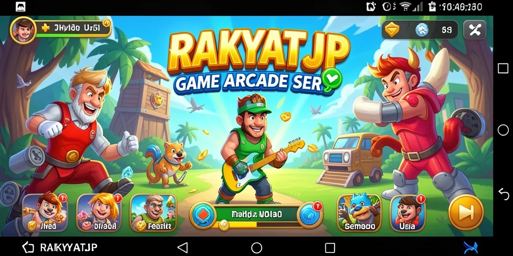 Tangkapan layar dari gameplay RAKYATJP yang penuh warna.