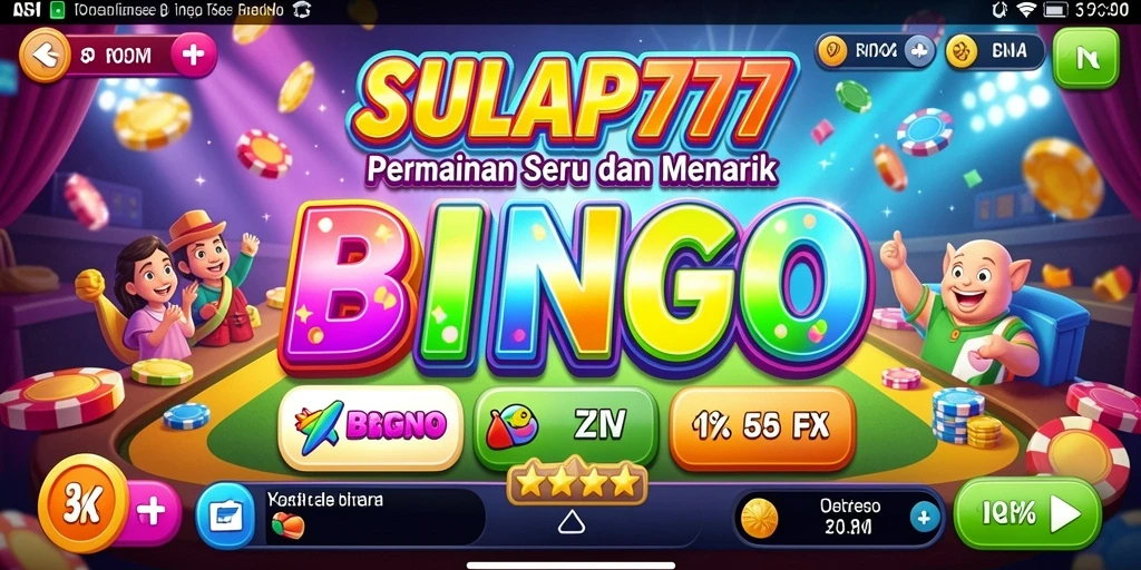 Screenshot gameplay SULAP777 menampilkan suasana permainan Bingo yang menyenangkan.