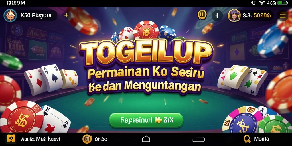 Tampilan gameplay seru dalam aplikasi TOGELUP yang menonjol.
