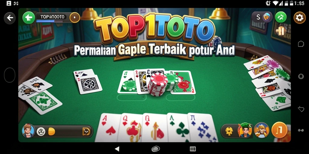 Gameplay seru TOP1TOTO dalam permainan Gaple.