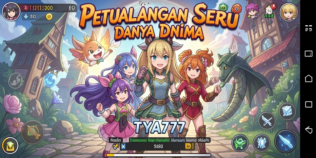 Tampilan gameplay menarik dalam <strong>TYA777</strong> dengan karakter anime yang ikonik.