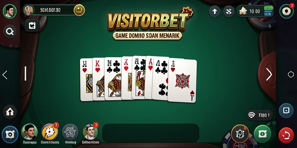 Tampilan gameplay seru dalam aplikasi VISITORBET Domino.