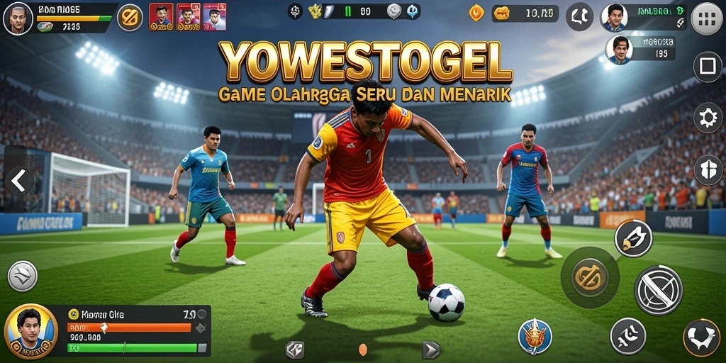 Tampilan gameplay YOWESTOGEL menampilkan pertandingan olahraga yang seru.